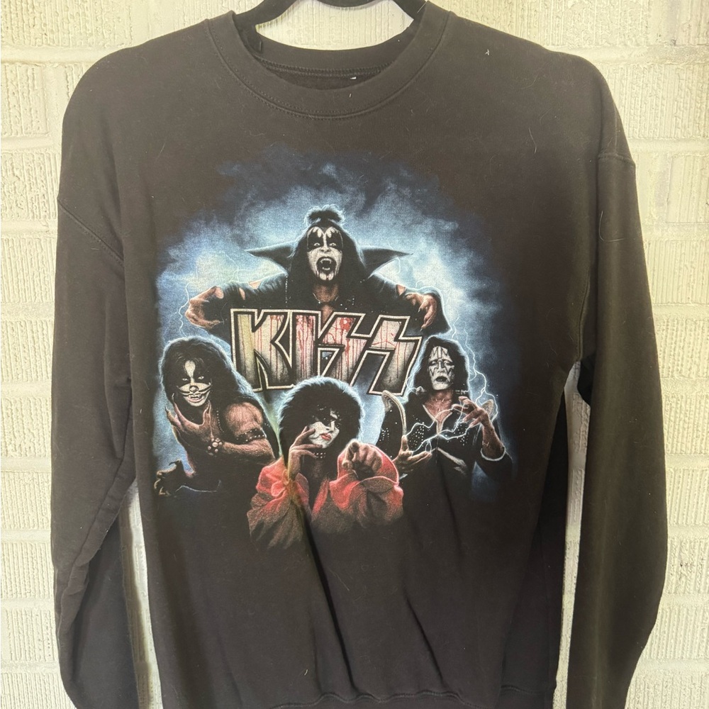 KISS Band Graphic Black Sweatshirt